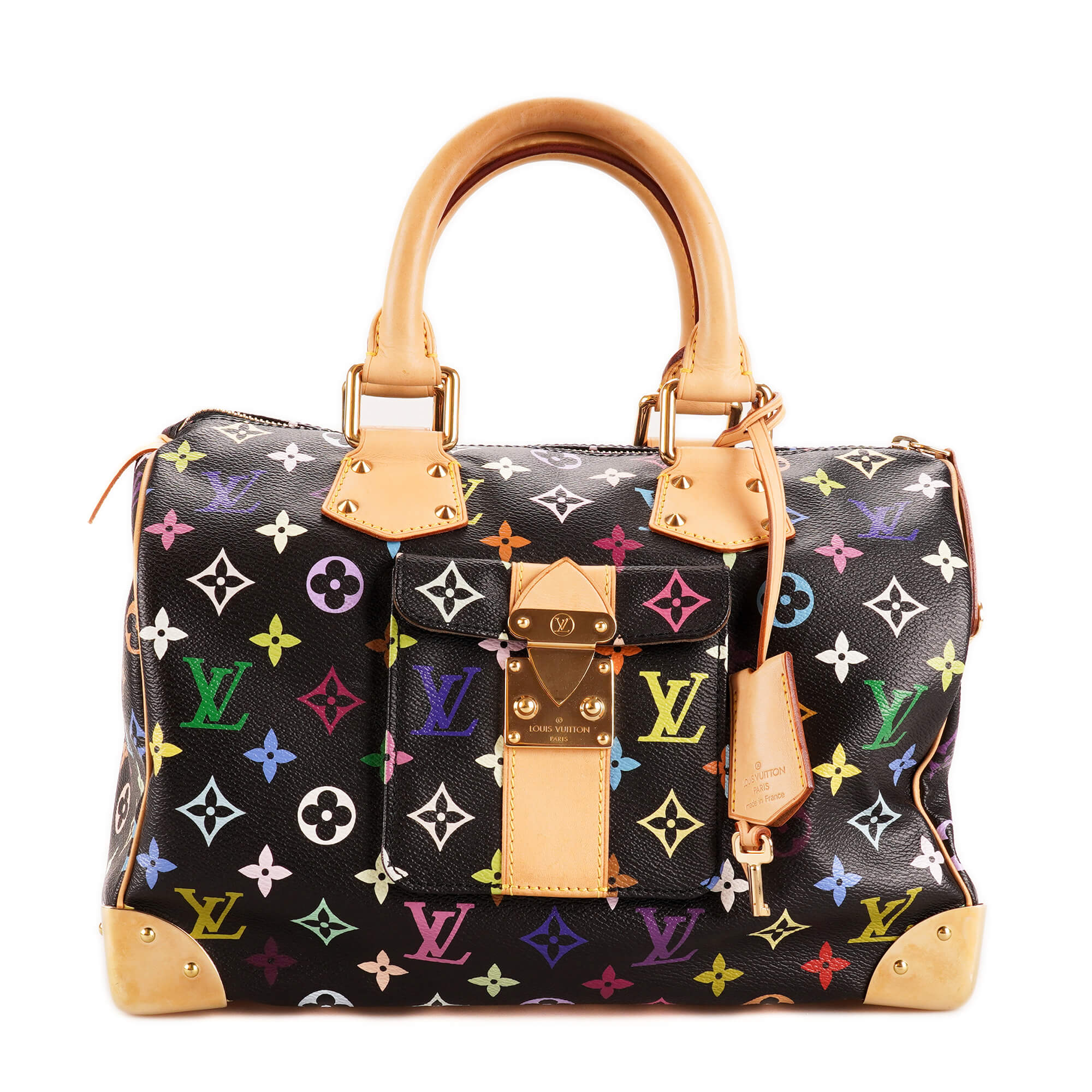 Louis Vuitton - Black Monogram Multicolor Canvas Speedy Bag II 